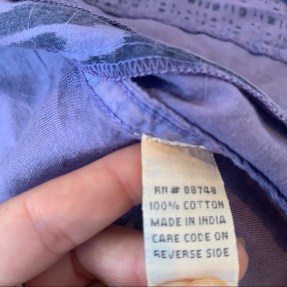 The Territory Ahead | New Purple Dyed Aztec Button Down Top - Picture 6 of 12